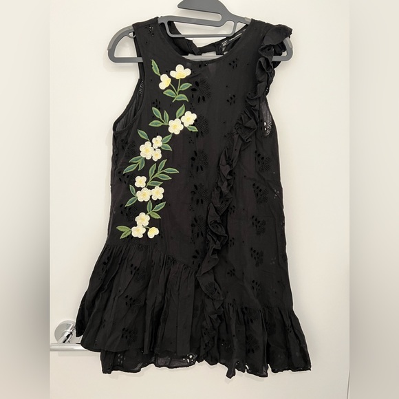 ZARA Floral Embroidered Eyelet Dress - Picture 1 of 7